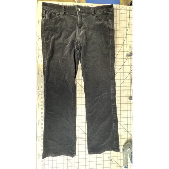 Calvin Klein Jeans Y2K 90s Black Corduroy Bootcut Pants Women 16 - Picture 6 of 7